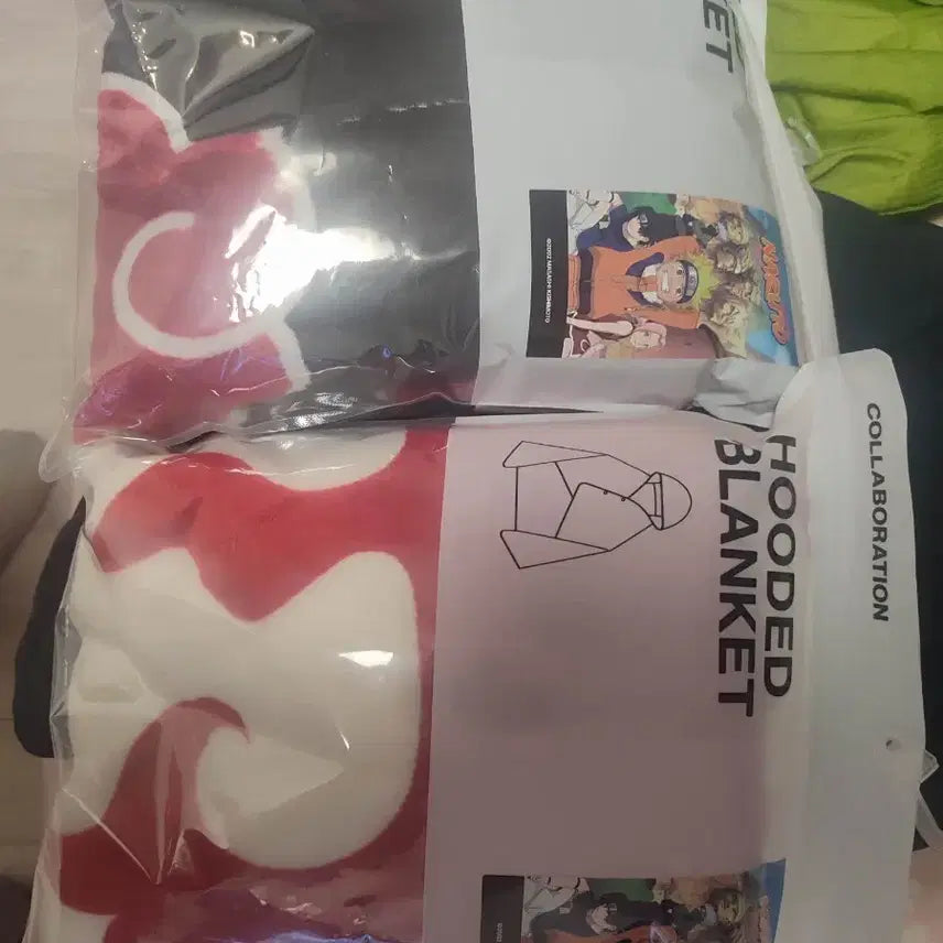 [BUNJANG] SPAO Naruto Hooded Blanket Bundle Set / 스파오 나루토 후드 팝니다 일괄
