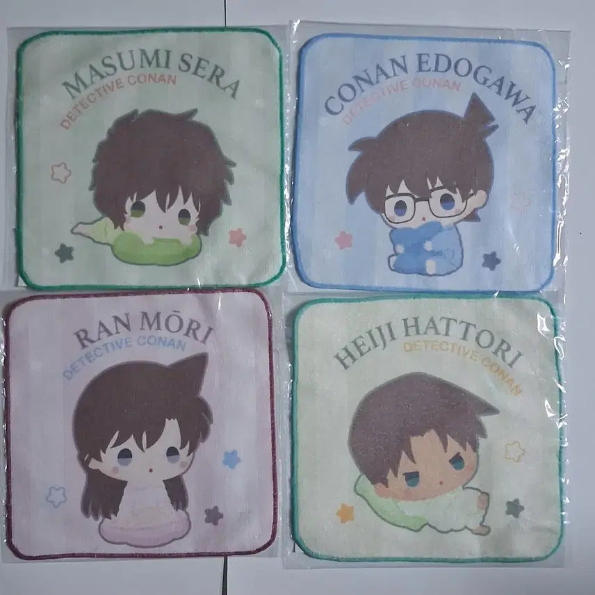 [BUNJANG] Detective Conan Hand Towel Set (4 Types Bundle) / 세가 명탐정코난 핸드타월 (4종 일괄)