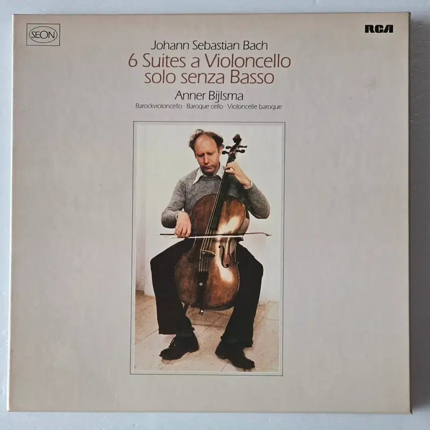 [BUNJANG] Anner Bylsma Bach Cello Suites Complete 3LP Box Set (1979 German First Press RCA SEON) / 안너 빌스마 - 바흐 무반주 첼로 모음곡 전곡 3LP BOX ( 1979 독일 초반  RCA SEON )