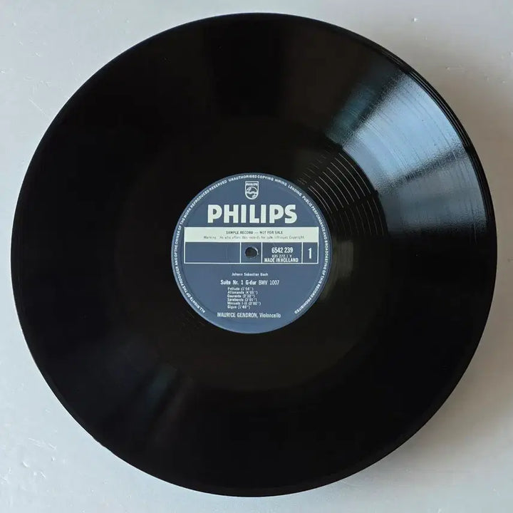 [BUNJANG] Maurice Gendron Bach Cello Suites Complete 3LP Box Set (Philips Holland Reissue SAMPLE PROMO) / 모리스 장드롱 - 바흐 무반주 첼로 전곡 3LP BOX ( Philips Holland 재반 SAMPLE 프로모션반 )