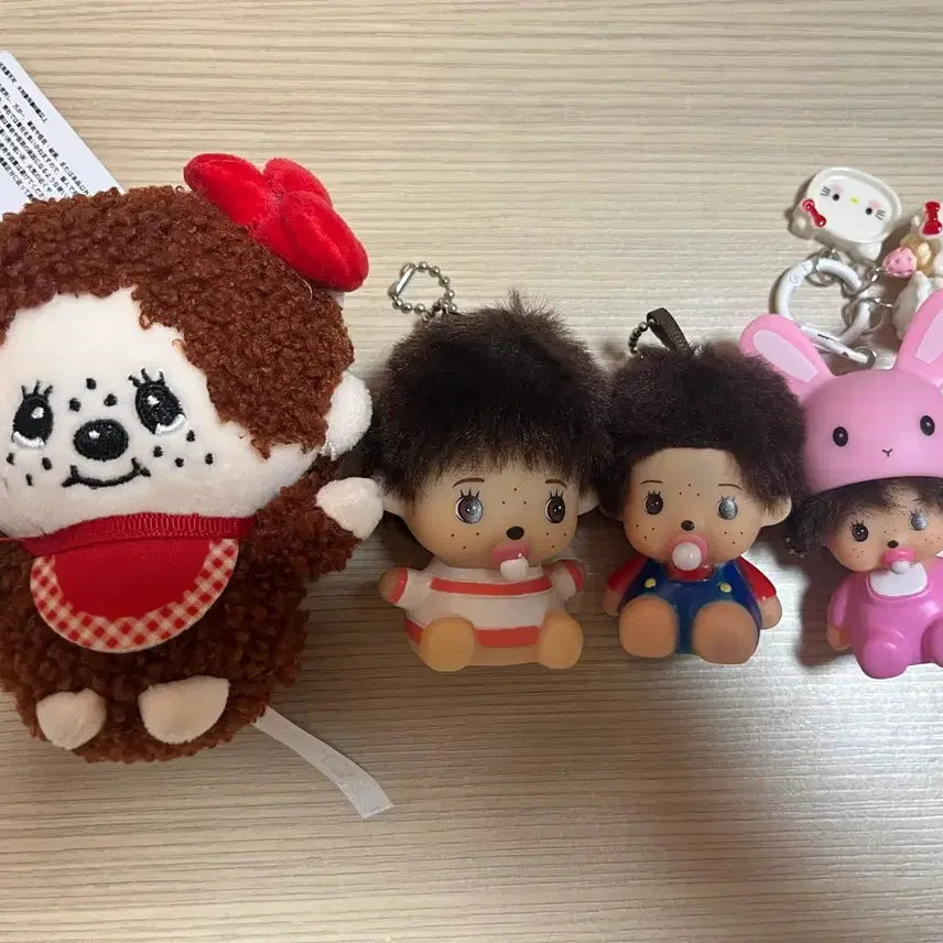 [BUNJANG] Monchhichi 4-Piece Set / 몬치치4종세트