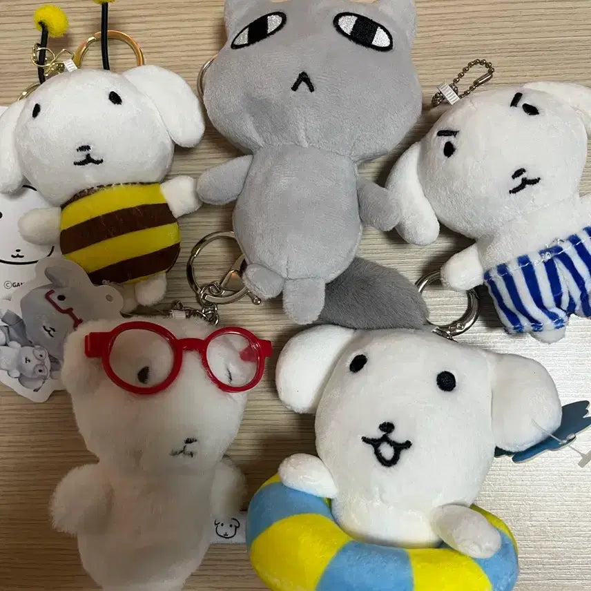 [BUNJANG] Ganadi Doll Keyring Set (5 Types) / 가나디 인형 키링 5종 세트