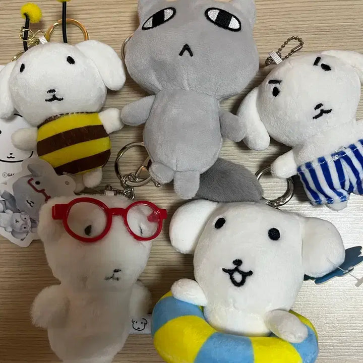 [BUNJANG] Ganadi Doll Keyring Set (5 Types) / 가나디 인형 키링 5종 세트
