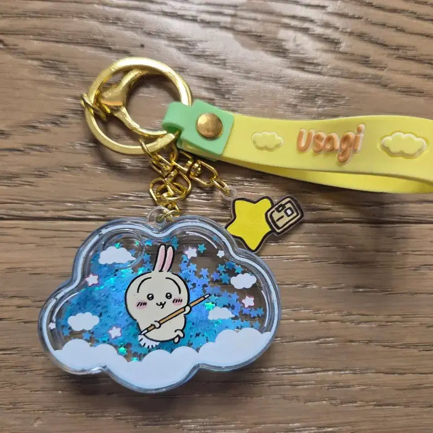 [BUNJANG] Chiikawa Usagi Glitter Keychain / (우사기)치이카와 반짝반짝 키링