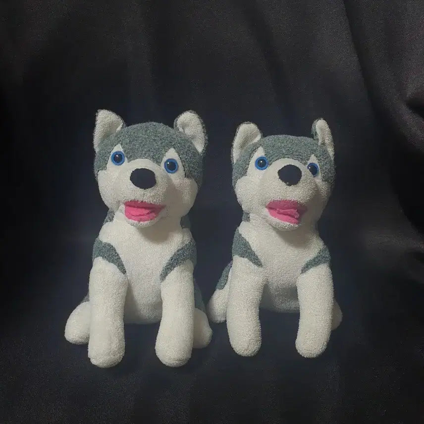[BUNJANG] Vintage Husky Dog Plushie Bundle Set / 일괄) 고전 빈티지 강아지 인형