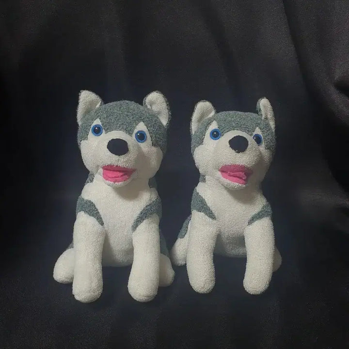[BUNJANG] Vintage Husky Dog Plushie Bundle Set / 일괄) 고전 빈티지 강아지 인형