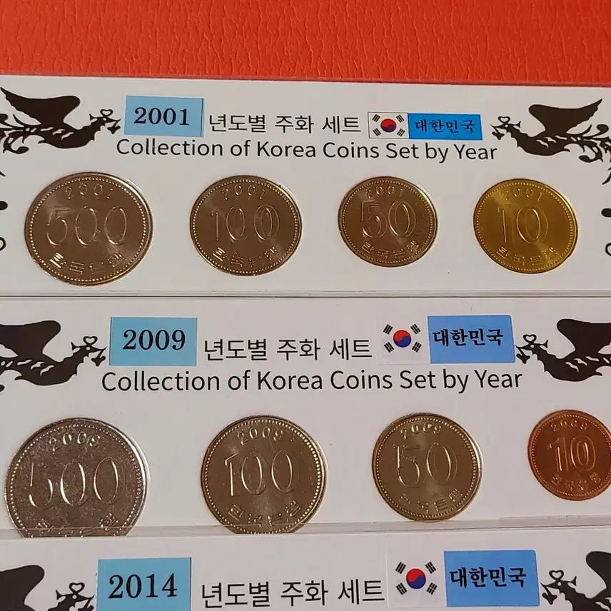 [BUNJANG] Special Year Coin Mint Set (2001, 2009, 2014) Unused Bundle Set / (3장일괄가격)2001 2009 2014년특년의모임민트세트미사용