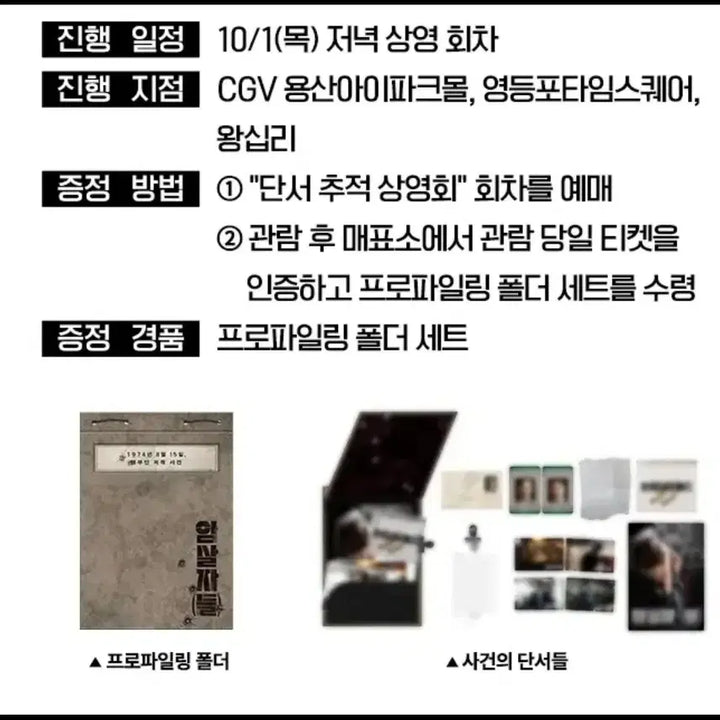 [BUNJANG] The Darkroom Profiling Folder Set Goods / 암살자들 프로파일링 폴더 세트 굿즈
