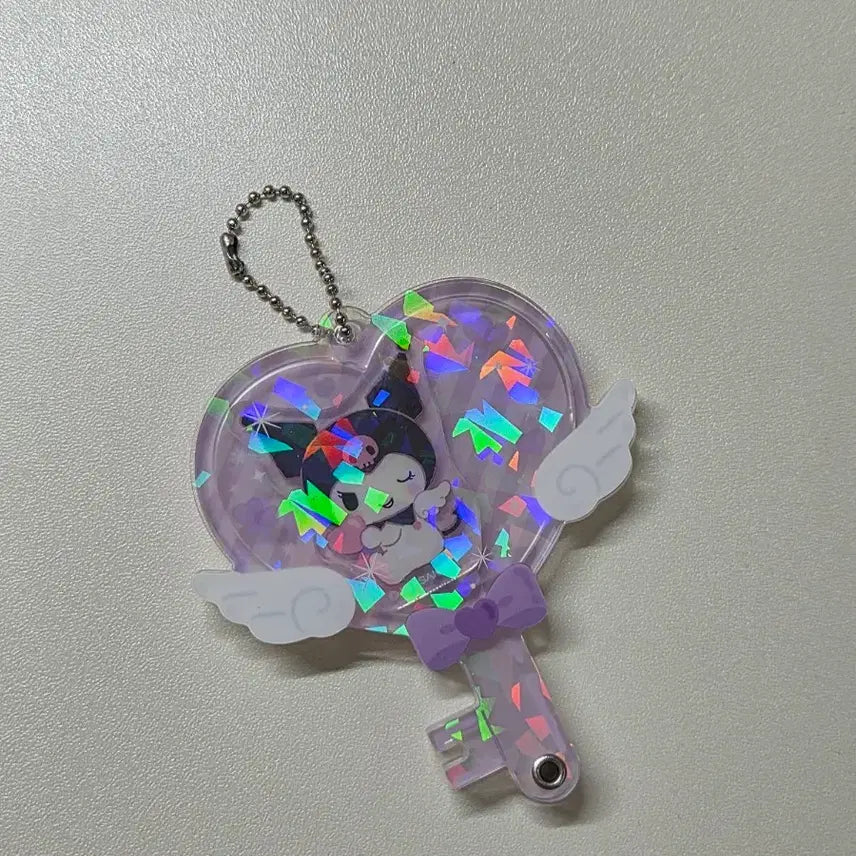 [BUNJANG] Sanrio Kuromi Heart Wand Keychain / 산리오 쿠로미 하트 마법봉 열쇠 키링