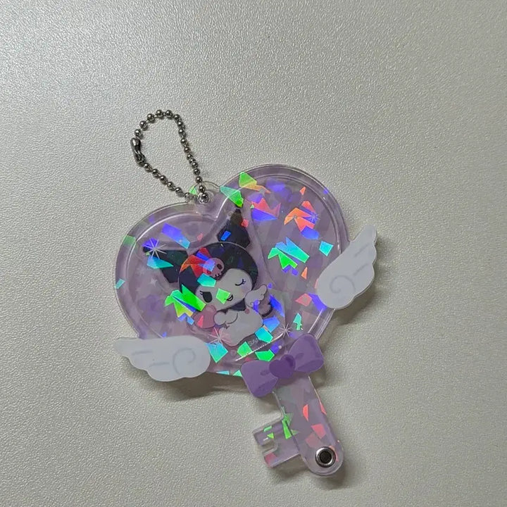 [BUNJANG] Sanrio Kuromi Heart Wand Keychain / 산리오 쿠로미 하트 마법봉 열쇠 키링