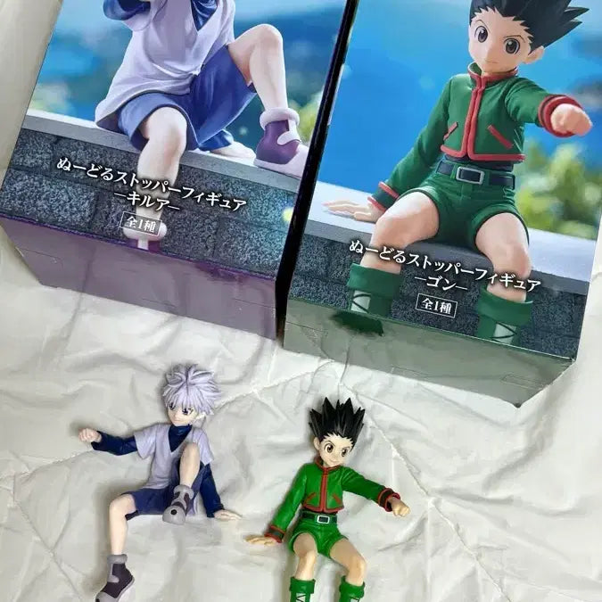 [BUNJANG] Hunter x Hunter Gon &amp; Killua Noodle Stopper Figure Bundle Set (Authentic) / 정품)곤, 키르아 누들 스토퍼 일괄 팔아요
