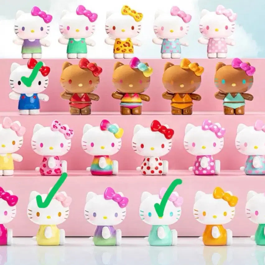 [BUNJANG] Hello Kitty Summer Rainbow Candy Figure Bundle Set / 탑토이  헬로키티 썸머 레인보우 무지개 캔디 피규어(일괄)