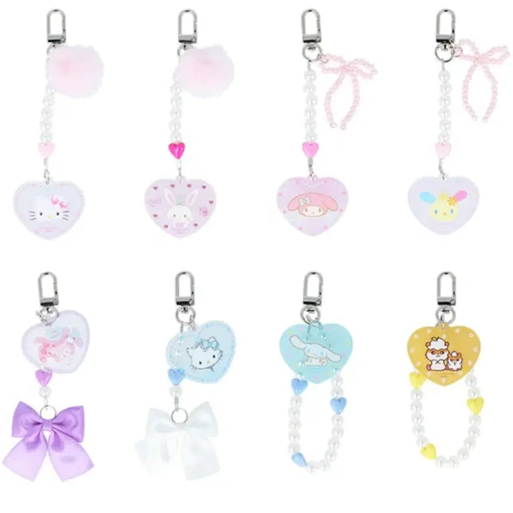 [BUNJANG] Sanrio Hello Kitty Glitter Basket &amp; Balletcore Random Keyring Bundle / 산리오 흔들흔들 바구니+발레코어 랜덤키링(키티)
