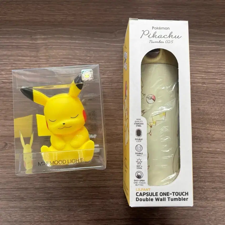 [BUNJANG] Pikachu Tumbler &amp; Mood Lamp Bundle Set / 피카츄 텀블러 &amp; 무드등 일괄판매