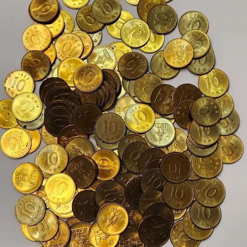 [BUNJANG] 10 Won Coin Bundle (150 pcs) - Various Years / 옛날동전, 원광이 살아있는 10원 동전 150개 일괄