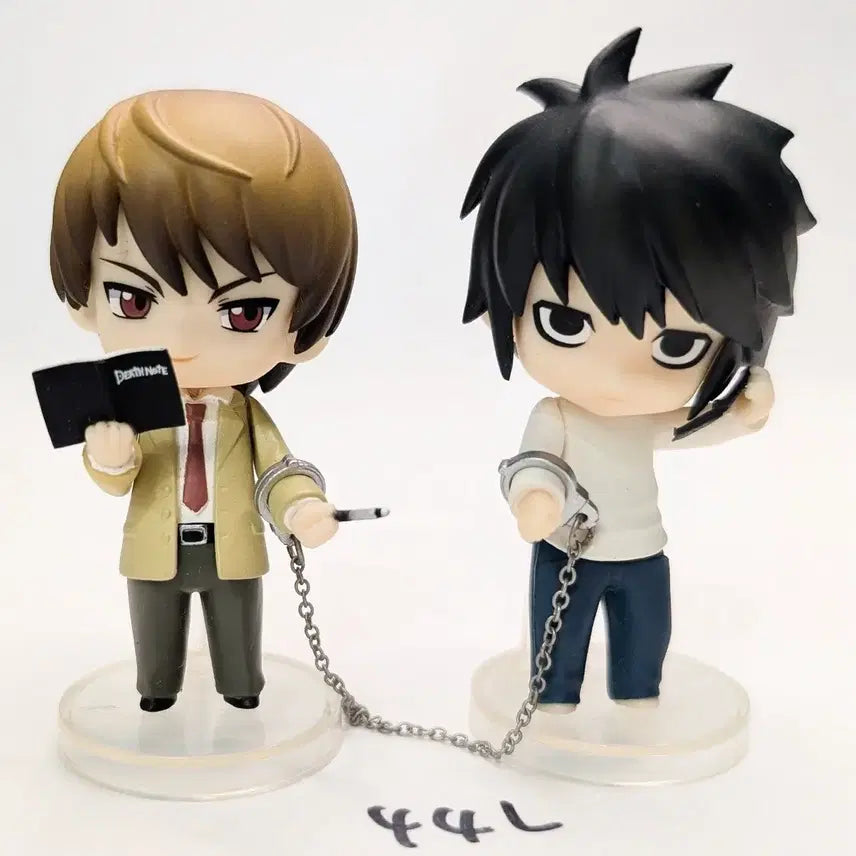 [BUNJANG] Death Note L &amp; Light Handcuffs Nendoroid Petite Figure Bundle Set / 데스노트 엘 라이토 수갑 넨도 푸치 피규어 일괄