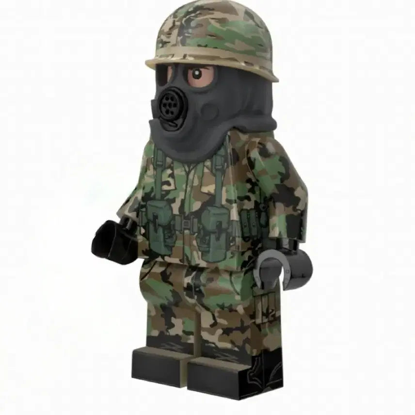 [BUNJANG] Brickmania Cold War US Army Rifleman Figure / (택포)브릭매니아 냉전 미육군 방독면 피규어 레고