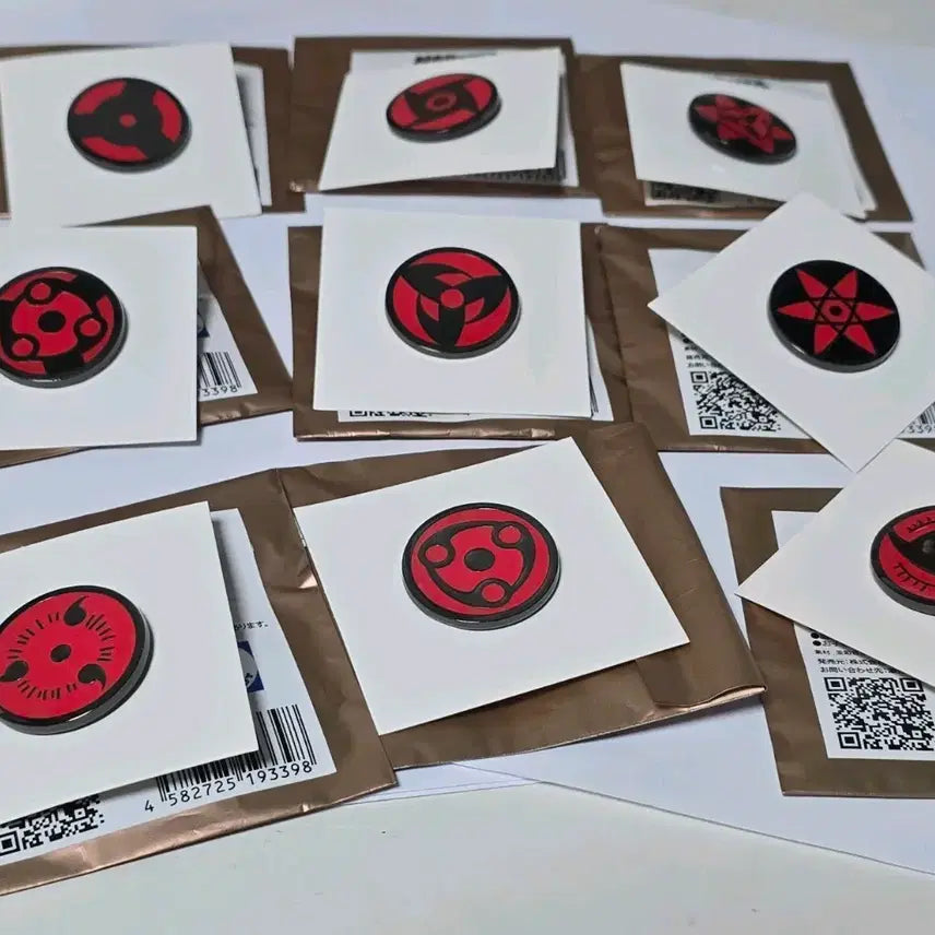 [BUNJANG] Naruto Sharingan Badge Full Set / 나루토 사륜안 뱃지 풀세트