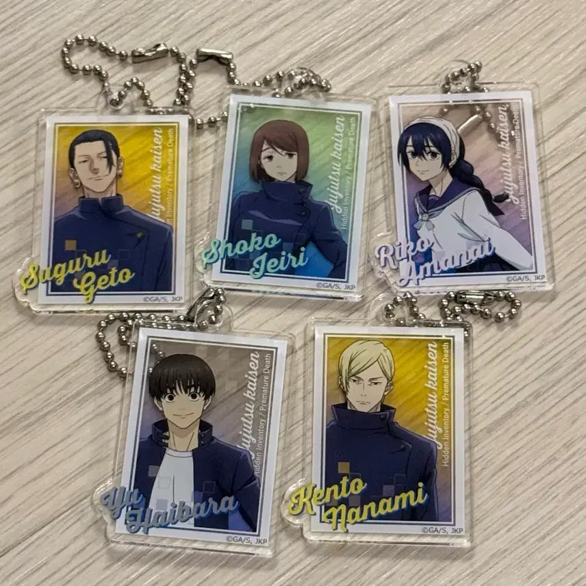 [BUNJANG] Jujutsu Kaisen Acrylic Keychain Bundle Set / 일본 다이소 주술회전 아크릴 키링 일괄 판매
