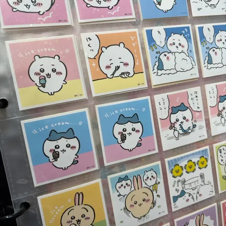 [BUNJANG] Chiikawa Hachiware Usagi Square Seal Sticker Set / 치이카와 사각 씰스티커 하치와레 우사기