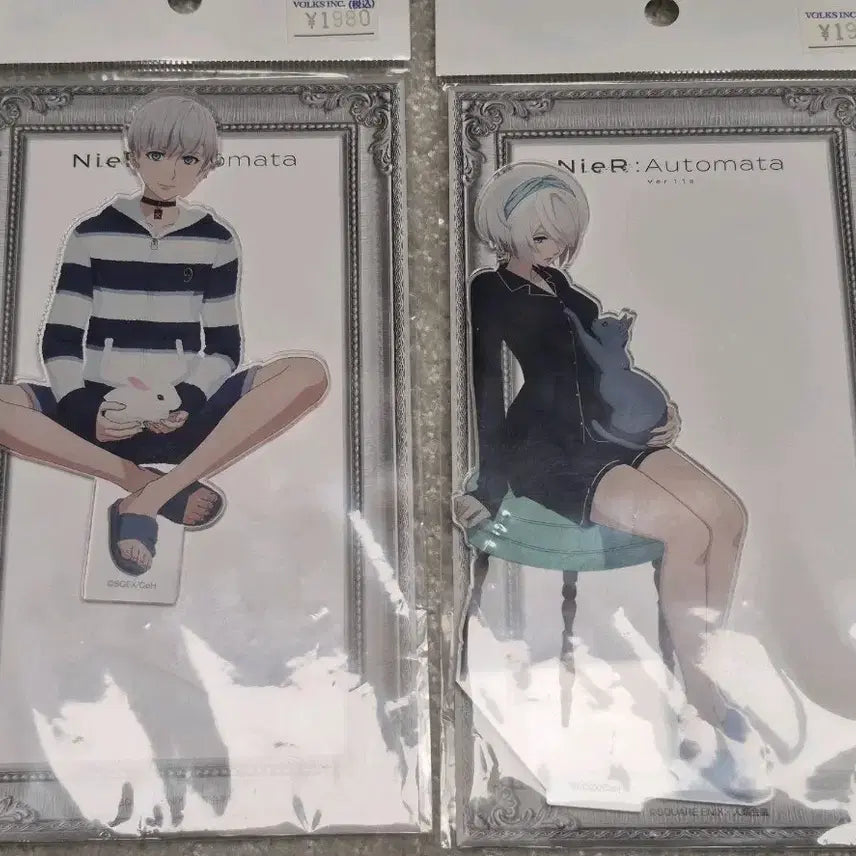 [BUNJANG] NieR:Automata 2B 9S Pajamas Acrylic Set / 니어 오토마타 2B 9S 잠옷 아크릴 일괄