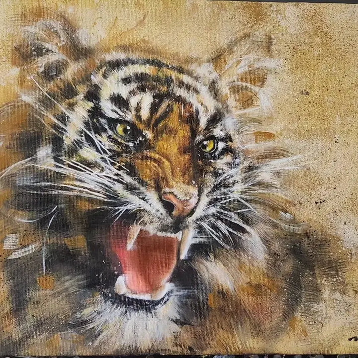 [BUNJANG] Original Oil Painting - Tiger / 호랑이   유화