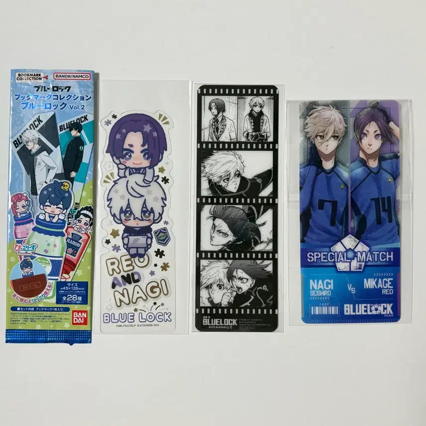 [BUNJANG] Blue Lock Nagi &amp; Reo Bookmark Clear Card Bundle Set / 블루록 나기 레오 북마크 클리어카드 일괄판매