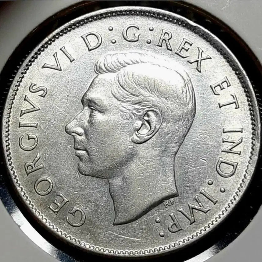 [BUNJANG] Canada 1949 50 Cent Coin - Near Mint Condition / [은화]캐나다 준미사용 1949년 50센트 대형.외국주화 주화 화폐 동전
