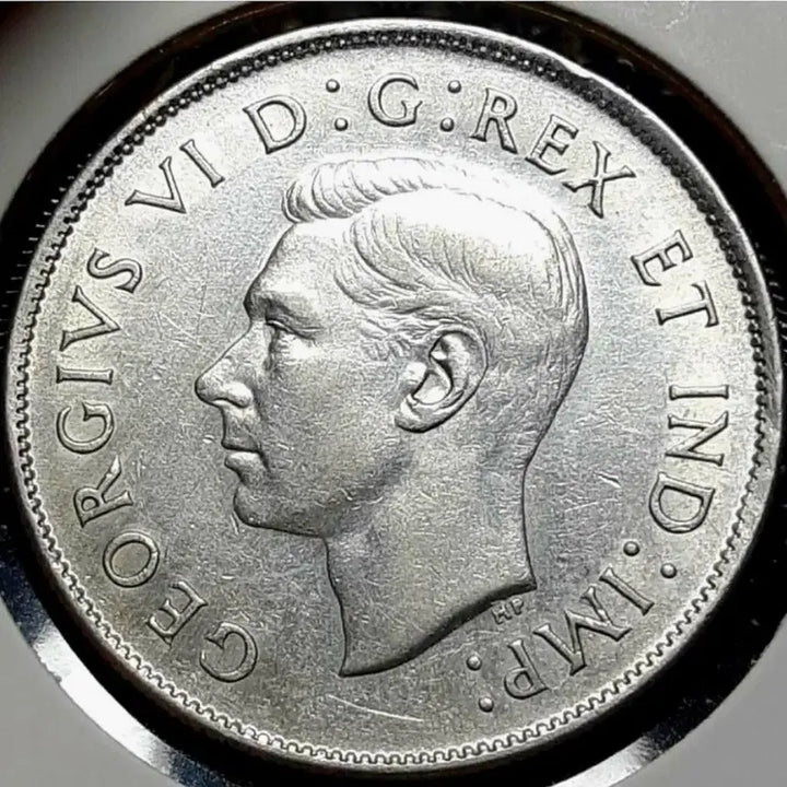 [BUNJANG] Canada 1949 50 Cent Coin - Near Mint Condition / [은화]캐나다 준미사용 1949년 50센트 대형.외국주화 주화 화폐 동전