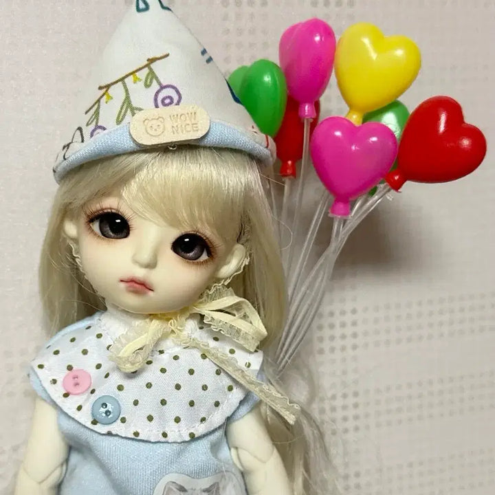 [BUNJANG] BJD Heart Balloon Prop / 구체관절인형 하트 풍선 소품