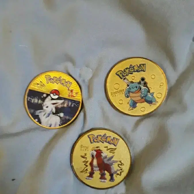 [BUNJANG] Pokemon Coin Set (Umbreon, Blastoise, Entei) / 포켓몬 코인 3종 세트 (블래키, 블래스토이즈, 엔테이)