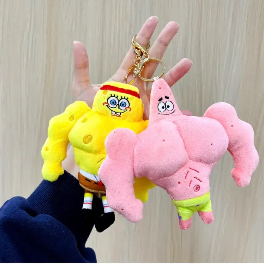 [BUNJANG] SpongeBob SquarePants Muscle Ver. Patrick Star Bag Charm / 네모바지 스폰지밥 가방고리 머슬ver.-뚱이