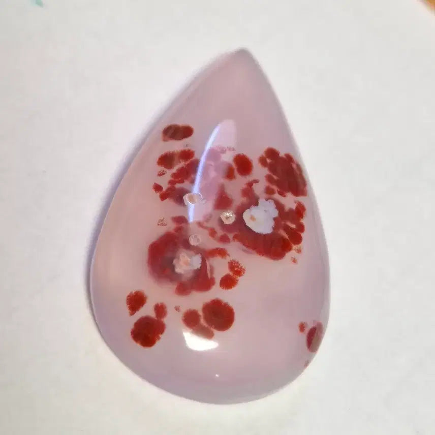 [BUNJANG] Rare Cinnabar in Agate Raw Gemstone - Chalcedony Agate / 희귀! 핏방울이 똑똑 떨어진듯한 아름다운 시나바 인 아게이트 원석 광물 마노 칼세도니 보석
