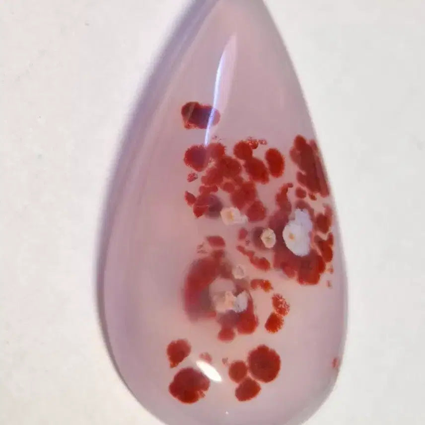 [BUNJANG] Rare Cinnabar in Agate Raw Gemstone - Chalcedony Agate / 희귀! 핏방울이 똑똑 떨어진듯한 아름다운 시나바 인 아게이트 원석 광물 마노 칼세도니 보석