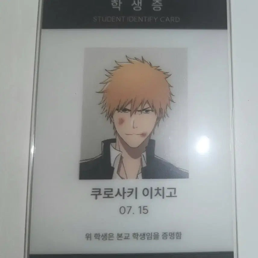 [BUNJANG] Bleach Ichigo Student ID / 블리치 이치고 학생증