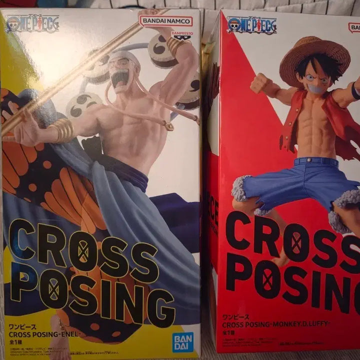 [BUNJANG] One Piece CROSS POSING Figure Set (Enel / Luffy) - 2 Types / [미개봉] 원피스 크로스 포징 피규어 2종 일괄 판매합니다 (에넬 / 루피)
