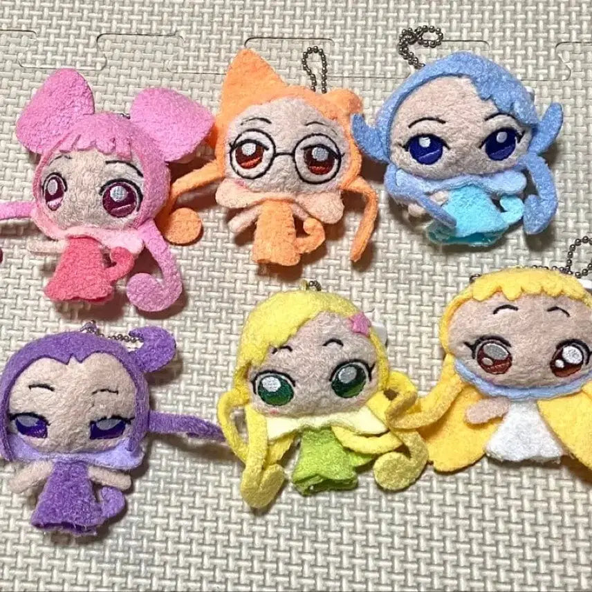 [BUNJANG] Magical Doremi Dodo Rere Mimi Mascot Keychain Doll Set / 꼬마마법사 레미 도도 레레 미미 마스코트 키링 인형