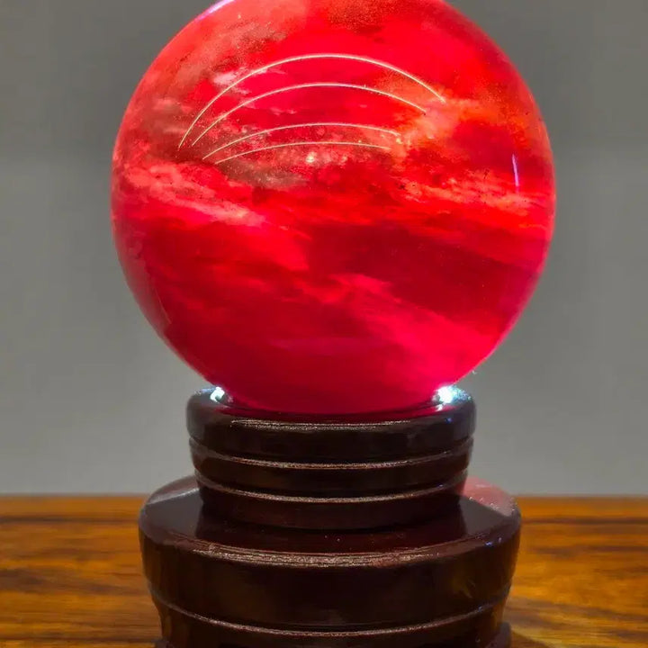 [BUNJANG] Red Mineral Sphere Stone / 26100808 좋은 기운을 주고 붉은 컬러가 영롱한 광물 구가공석 수석 팝니다