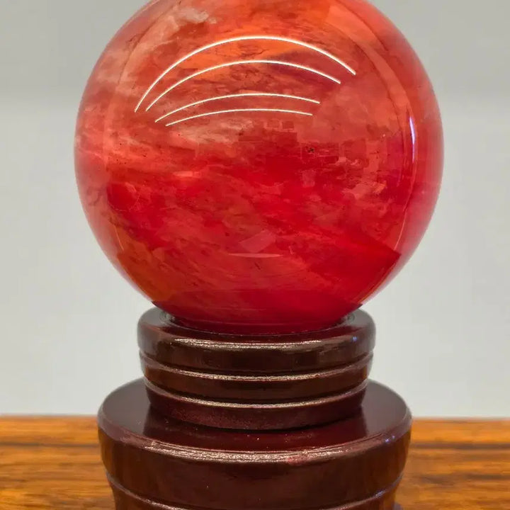 [BUNJANG] Red Mineral Sphere Stone / 26100808 좋은 기운을 주고 붉은 컬러가 영롱한 광물 구가공석 수석 팝니다