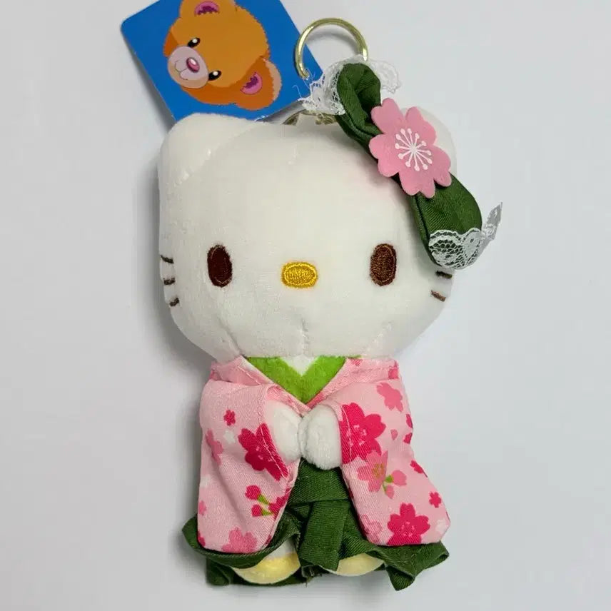 [BUNJANG] Hello Kitty Matcha Kimono Costume Keychain Doll / 말차 기모노 코스튬 헬로키티 키링