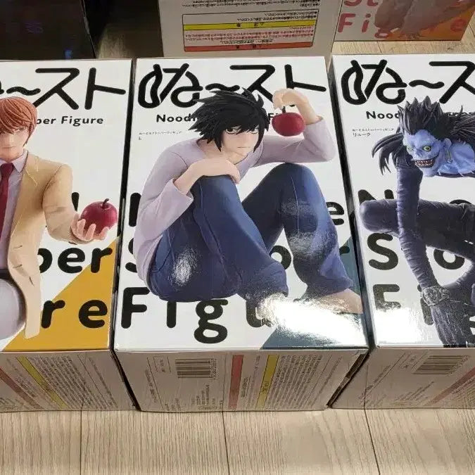 [BUNJANG] Death Note Noodle Stopper Figure Bundle (Ryuk, L, Light) - Sealed / 미개봉 일괄 데스노트 누들 스토퍼 피규어 류크/엘 L /라이토