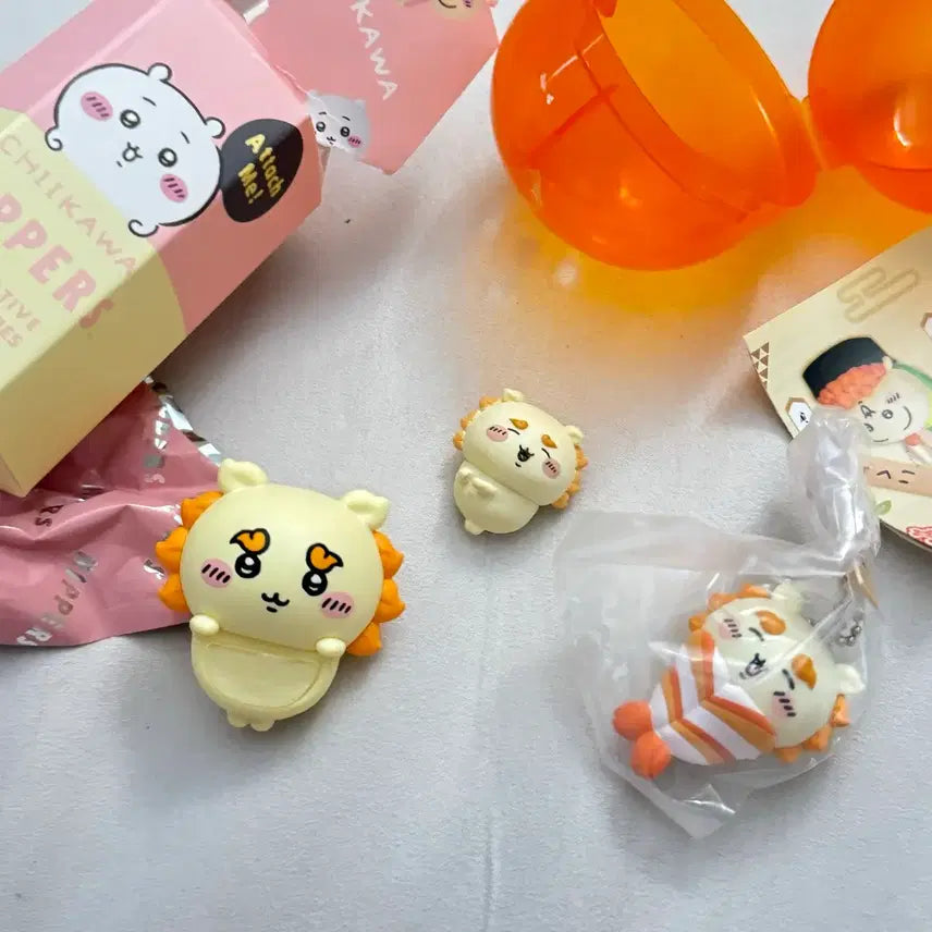 [BUNJANG] Chiikawa Shisa Sushi Cable Bite &amp; Keychain Bundle Set / (일괄) 치이카와 시사 히퍼 케이블바이트 스시 키링