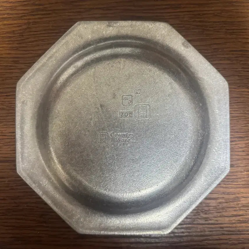 [BUNJANG] Vintage Octagonal Pewter Plate / 빈티지 주석 접시 팔각