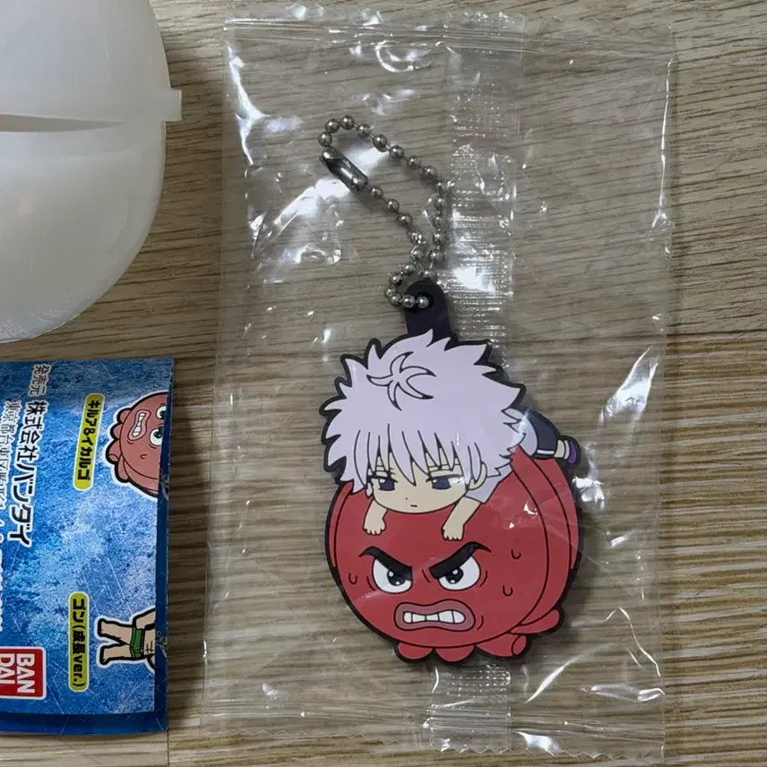 [BUNJANG] Hunter x Hunter Killua &amp; Ikalgo Rubber Strap Gacha Keychain (Sealed) / [미개봉] 헌터헌터 키르아 이카르고 러버스트랩 가챠 키링