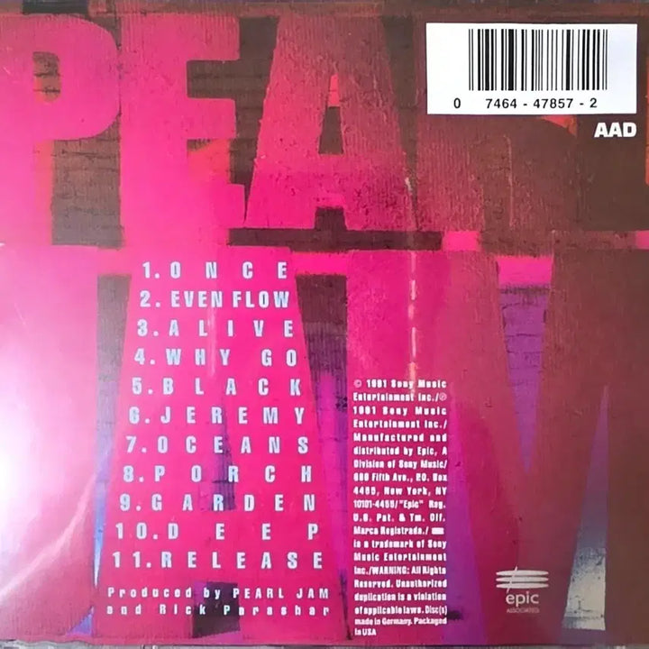 [BUNJANG] Pearl Jam CD Album / 펄 잼 CD 앨범