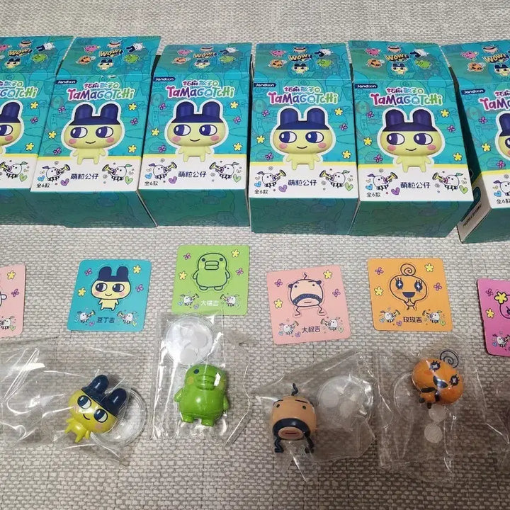[BUNJANG] Jandoon Tamagotchi Random Figure 6-Piece Full Set / 새상품) Jandoon 다마고치 랜덤피규어 6종 풀세트