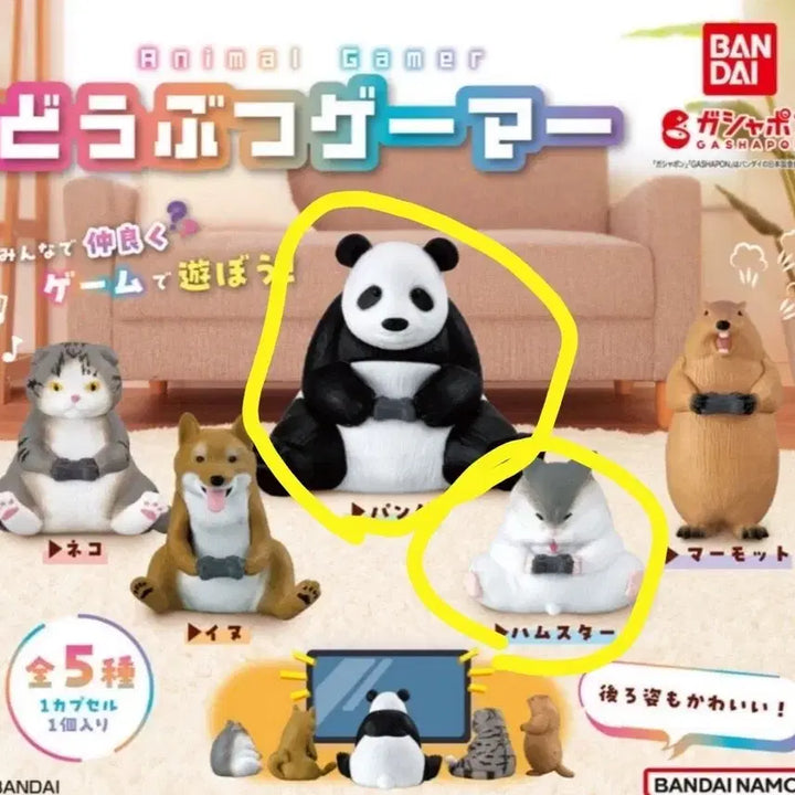 [BUNJANG] Animal Gamer Gacha Panda Hamster / 애니멀 동물 게이머 가챠 팬더 햄스터