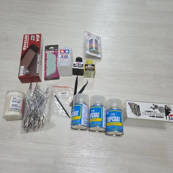 [BUNJANG] Gundam Tools Bundle Set (Markers, Topcoat, etc.) / 건담 마커 탑코트등 건담 공구 일괄