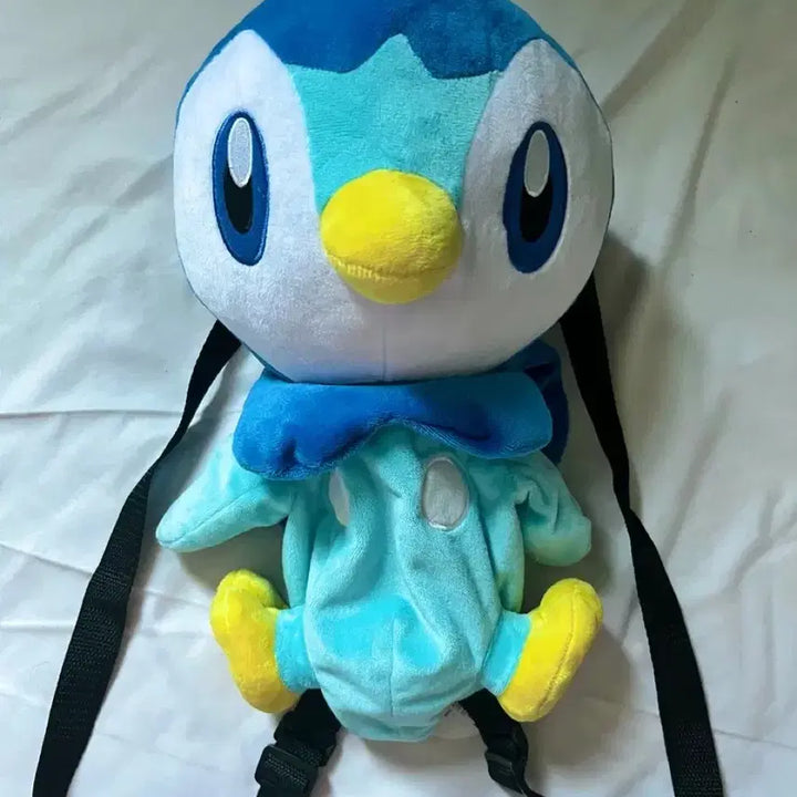 [BUNJANG] Official Pokémon Piplup Plush Backpack / 정품 포켓몬스터 팽도리 펭도리 봉제 인형 가방