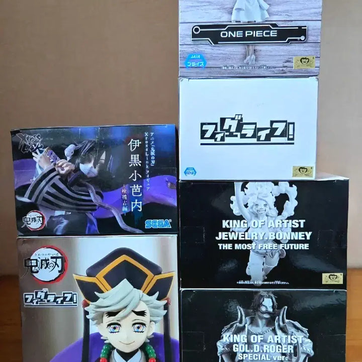 [BUNJANG] Demon Slayer &amp; One Piece 6-Figure Bundle / 귀멸의 칼날 피규어 / 원피스 피규어 6종